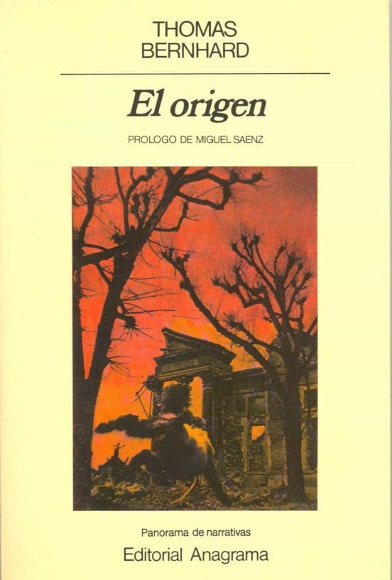 Coberta de El origen, de Thomas Bernhard