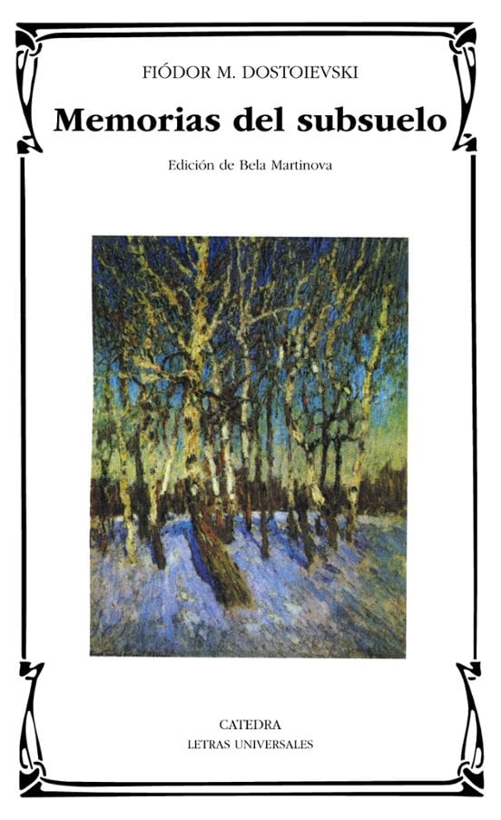 Coberta de Memorias del subsuelo, de Fiódor Dostoievski