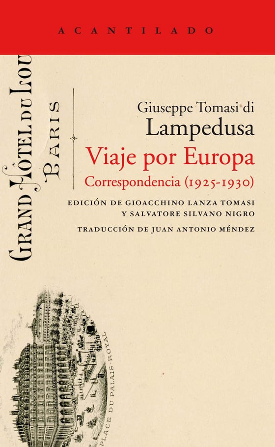 Coberta de Viaje por Europa, de Giuseppe Tomasi di Lampedusa