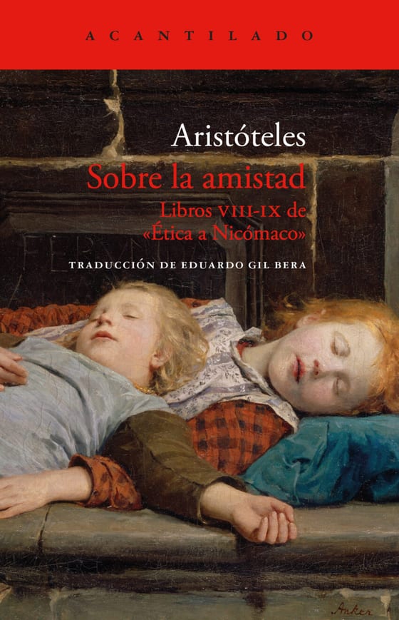 Coberta de Sobre la amistad, de Aristóteles