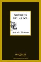 Portada de Nombres del árbol, de Antonio Moreno