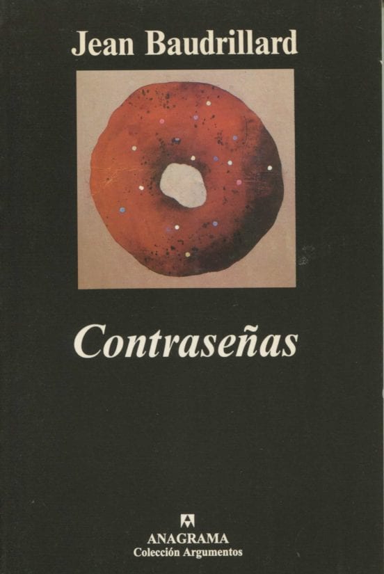 Portada de Contraseñas, de Jean Baudrillard