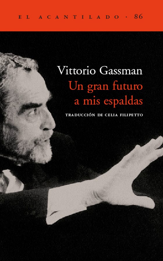Coberta de Un gran futuro a mis espaldas, de Vittorio Gassman