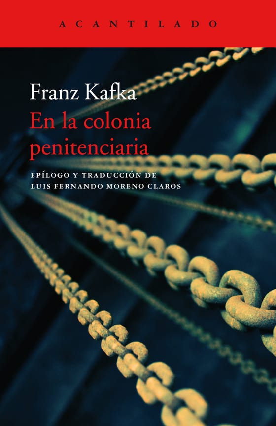 Coberta de En la colonia penitenciaria, de Franz Kafka