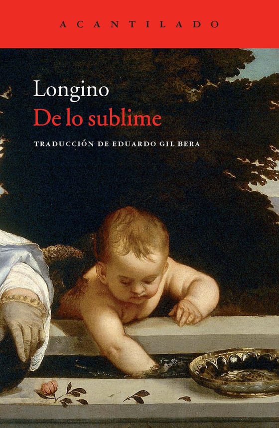 Coberta de De lo sublime, de Longino
