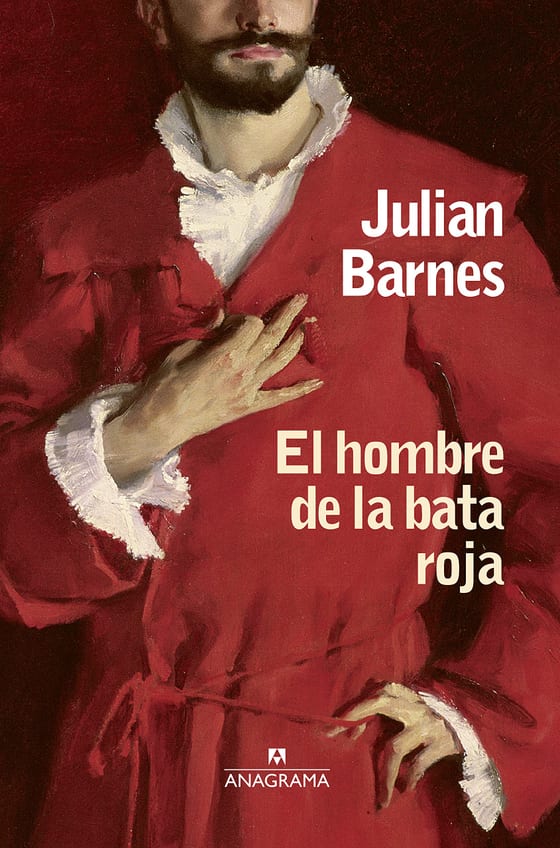 Coberta de El hombre de la bata roja, de Julian Barnes