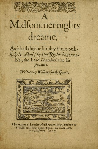 Portada de A Midsummer Night's Dream, de William Shakespeare