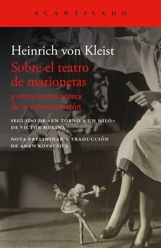 Coberta de Sobre el teatro de marionetas, de Heinrich von Kleist