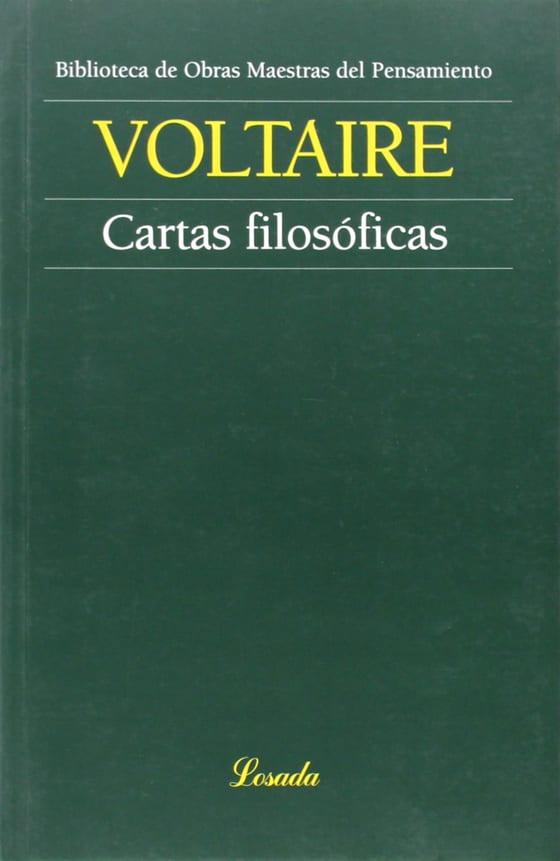 Portada de Cartas filosóficas, de Voltaire