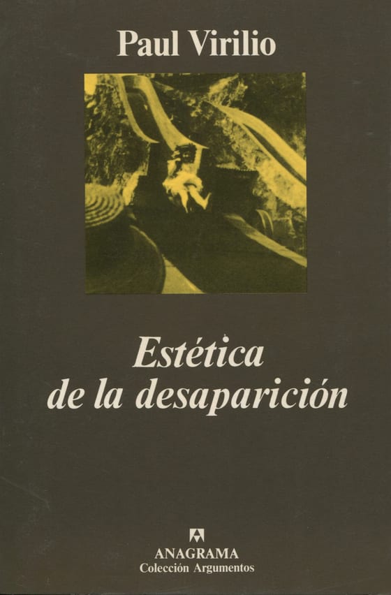 Portada de Estética de la desaparición, de Paul Virilio