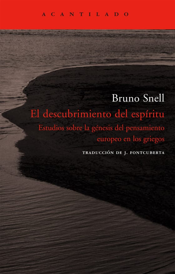 Coberta de El descubrimiento del espíritu, de Bruno Snell