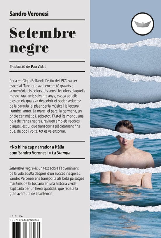Portada de Setembre negre, de Sandro Veronesi