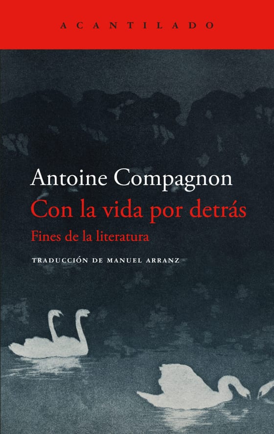 Coberta de Con la vida por detrás, de Antoine Compagnon