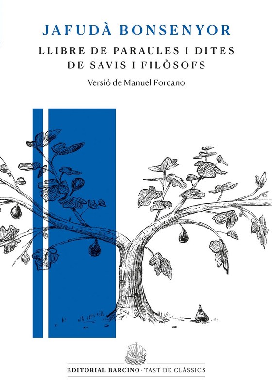 Coberta de Llibre de paraules i dites de savis i filòsofs, de Jafudà Bonsenyor