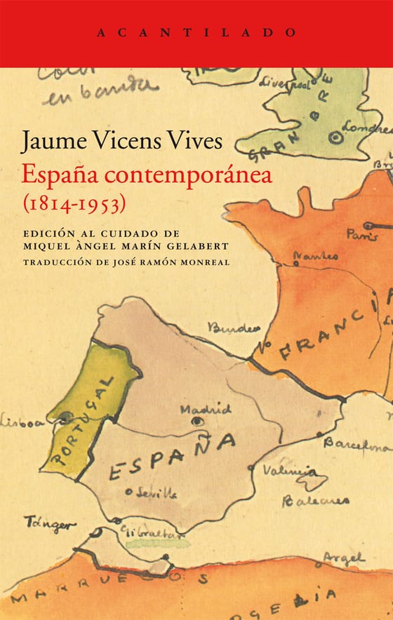 Portada de España contemporánea (1814-1953), de Jaume Vicens Vives