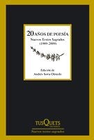 Portada de 20 años de poesía, de Andrés Soria Olmedo
