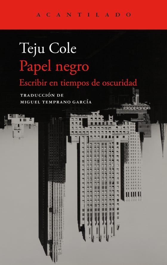 Coberta de Papel negro, de Teju Cole