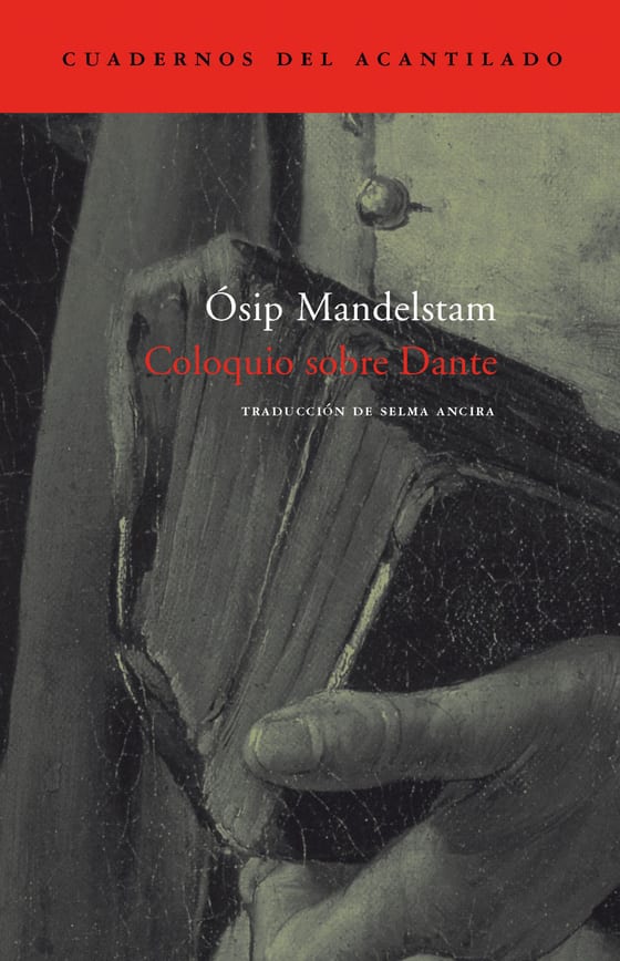 Coberta de Coloquio sobre Dante, de Ósip Mandelstam