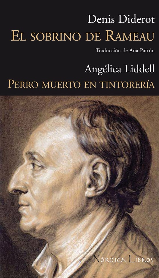 Coberta de El sobrino de Rameau / Perro muerto en tintorería, de Denis Diderot y Angélica Liddell