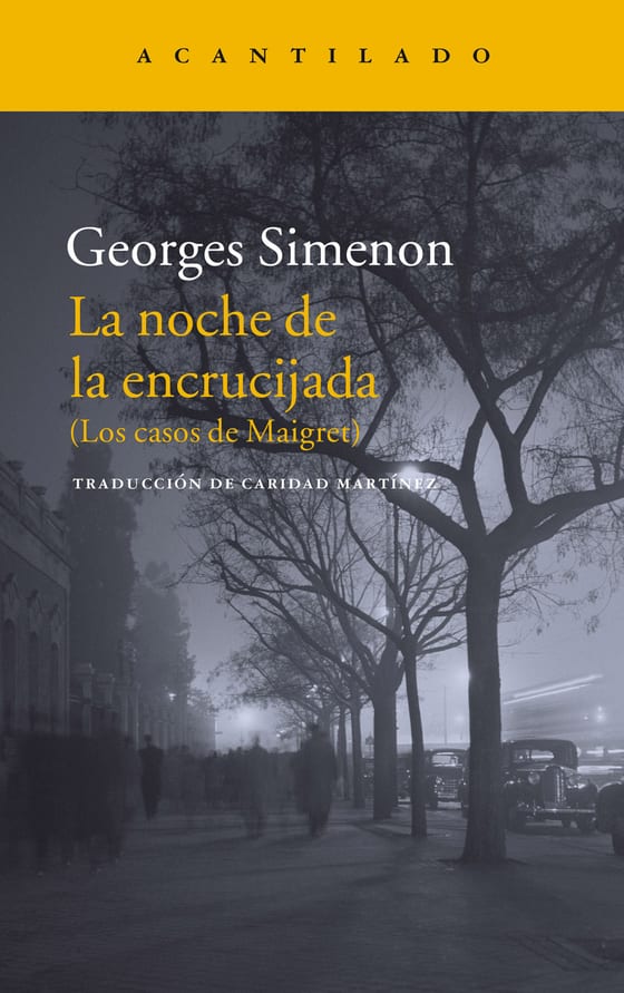 Coberta de La noche de la encrucijada, de Georges Simenon