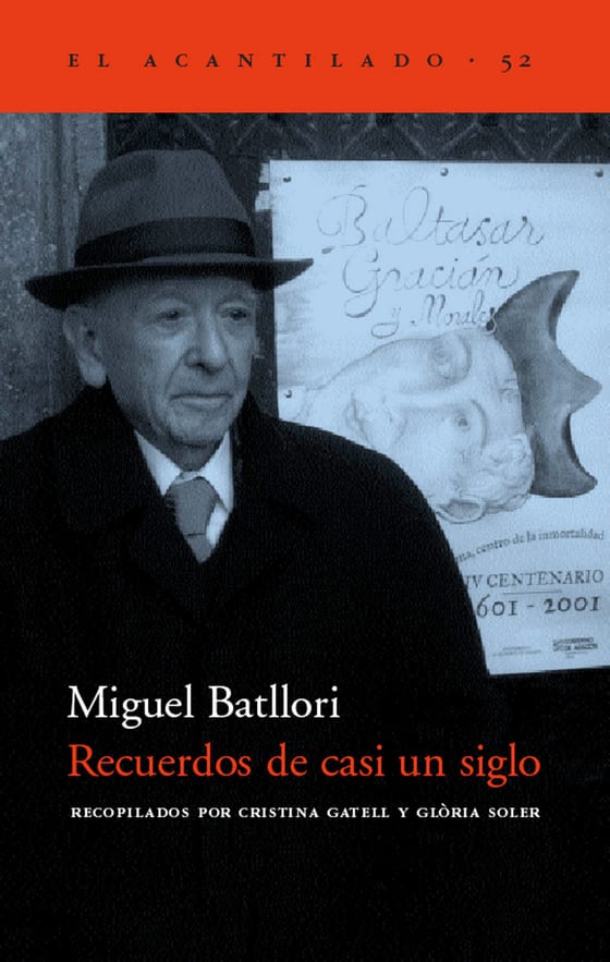 Portada de Recuerdos de casi un siglo, de Miguel Batllori