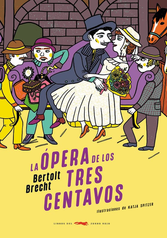 Coberta de La ópera de los tres centavos, de Bertolt Brecht