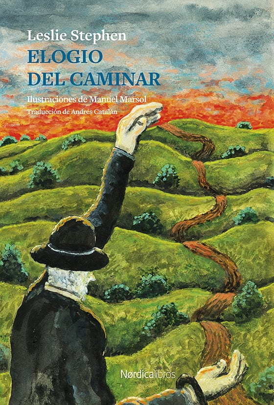 Coberta de Elogio del caminar, de Leslie Stephen