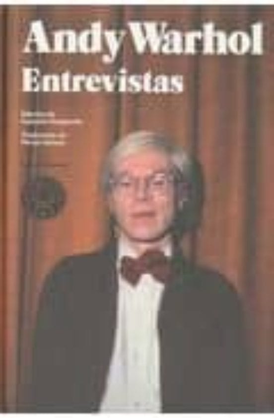Coberta de Andy Warhol: Entrevistas, de Andy Warhol