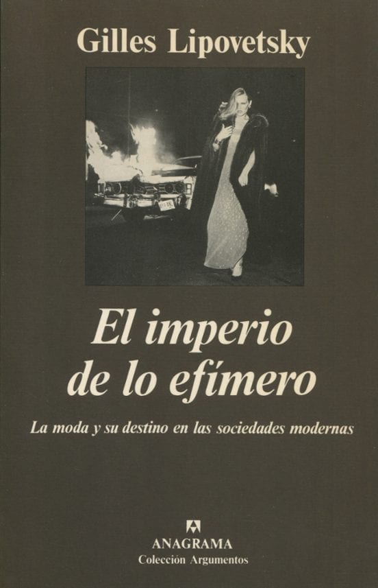 Portada de El imperio de lo efímero, de Gilles Lipovetsky
