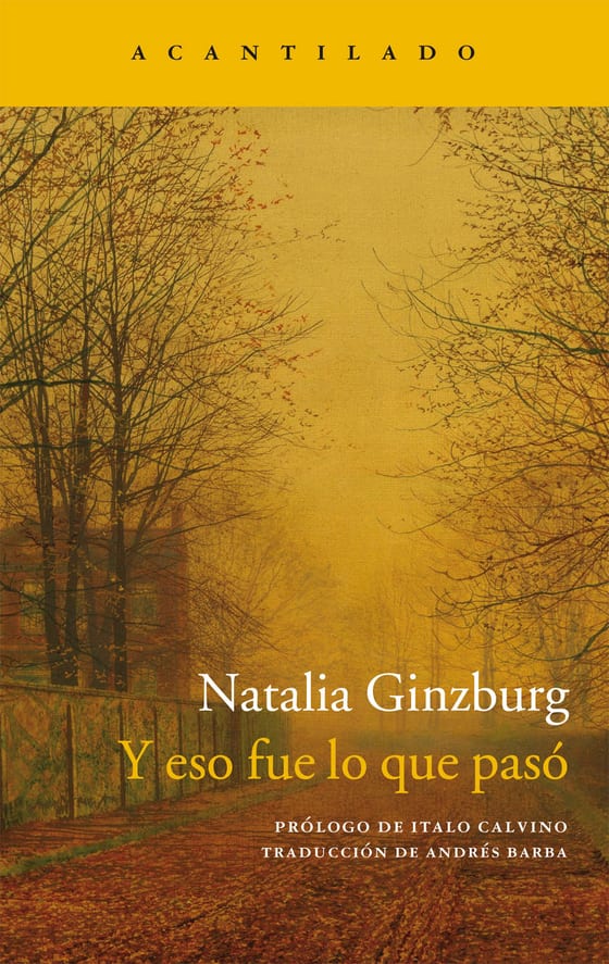 Coberta de Y eso fue lo que pasó, de Natalia Ginzburg