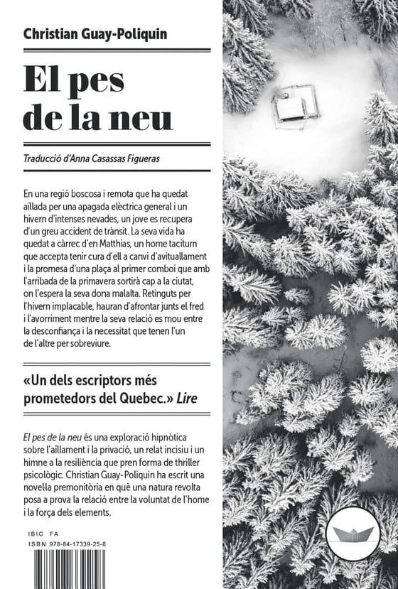 Coberta de El pes de la neu, de Christian Guay-Poliquin