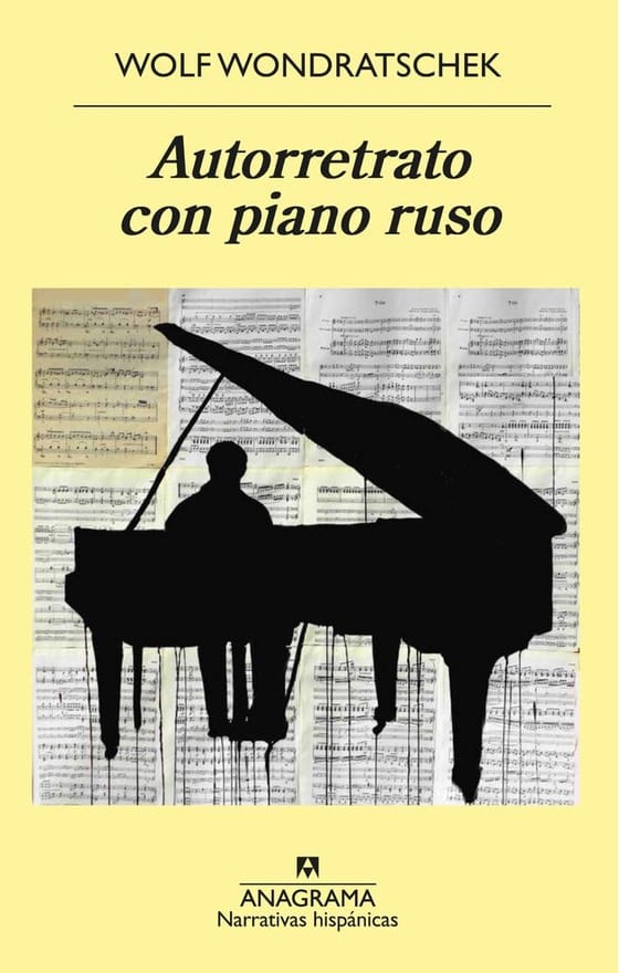 Coberta de Autorretrato con piano ruso, de Wolf Wondratschek